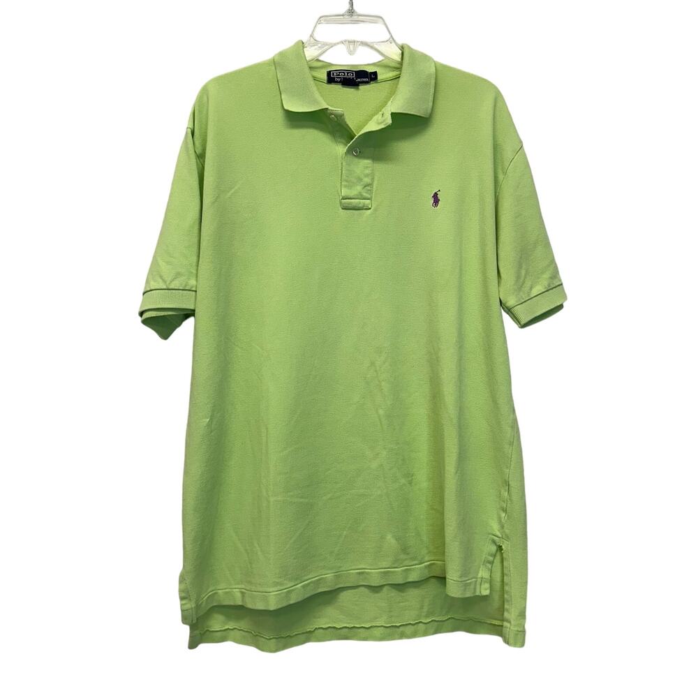 Vintage Polo by Ralph Lauren Men’s Green Polo Shirt Size Large - 100% Cotton